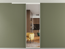 Перегородка Formato вдоль стены на потолок 1 створка