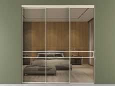 Перегородка Формато внутри проёма 3 створки с синхронным механизмом