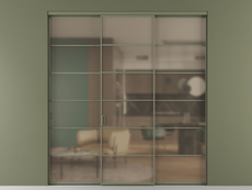 Перегородка Formato внутри проёма 3 створки