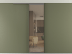 Перегородка Formato вдоль стены на потолок 1 створка