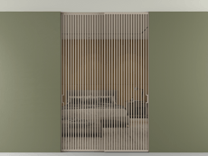 Перегородка Formato внутри проёма скрытое крепление в потолок 2 створки