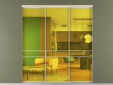 Перегородка Formato внутри проёма трёхстворчатая