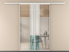 Перегородка Mosaic вдоль стены 2 створки