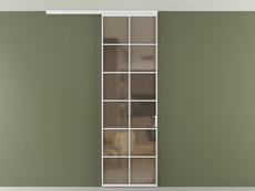 Перегородка Formato вдоль стены на потолок 1 створка