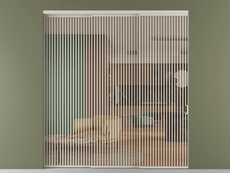 Перегородка Формато внутри проёма 3 створки с синхронным механизмом