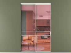 Перегородка Формато внутри проёма 2 створки