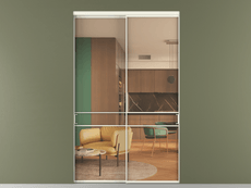 Перегородка Formato внутри проёма 2 створки