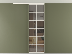 Перегородка Формато вдоль стены на потолок 1 створка