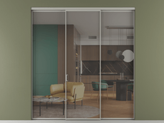 Перегородка Formato внутри проёма 3 створки