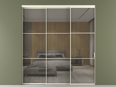 Перегородка Formato внутри проёма 3 створки с синхронным механизмом