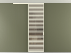 Перегородка Formato вдоль стены на потолок 1 створка