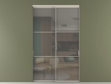 Перегородка Formato внутри проёма 2 створки