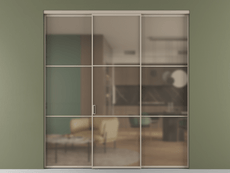 Перегородка Formato внутри проёма 3 створки