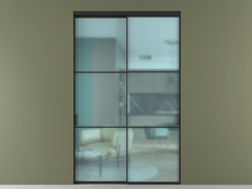 Перегородка Formato внутри проёма 2 створки