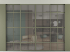 Перегородка Формато внутри проёма скрытое крепление в потолок 4 створки