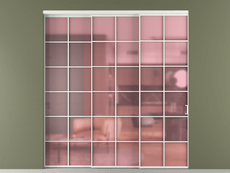 Перегородка Формато внутри проёма 3 створки с синхронным механизмом