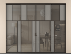 Перегородка Mosaic внутри проёма 4 створки