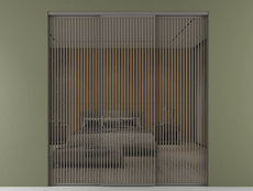 Перегородка Formato внутри проёма 3 створки