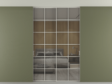 Перегородка Formato внутри проёма скрытое крепление в потолок 2 створки