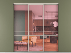 Перегородка Formato внутри проёма 3 створки