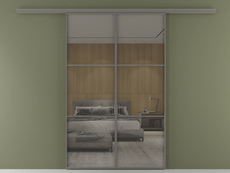 Перегородка Формато вдоль стены 2 створки