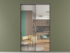 Перегородка Формато внутри проёма 2 створки