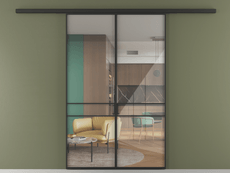 Перегородка Formato вдоль стены 2 створки