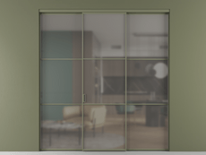 Перегородка Formato внутри проёма 3 створки