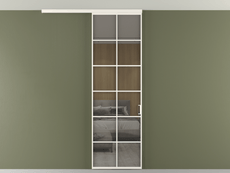 Перегородка Formato вдоль стены на потолок 1 створка