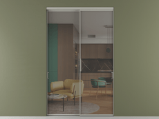 Перегородка Formato внутри проёма 2 створки