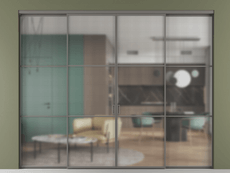 Перегородка Formato внутри проёма 4 створки