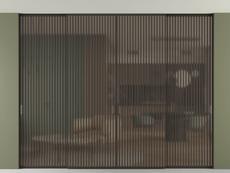 Перегородка Formato внутри проёма скрытое крепление в потолок 4 створки