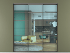 Перегородка Формато внутри проёма 3 створки