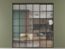 Перегородка Formato внутри проёма 3 створки