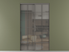 Перегородка Formato внутри проёма 2 створки