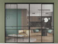 Перегородка Formato внутри проёма 4 створки