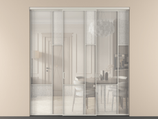 Перегородка Mosaic внутри проёма 3 створки