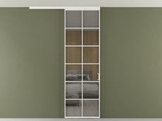 Перегородка Formato вдоль стены на потолок 1 створка