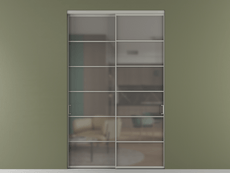 Перегородка Formato внутри проёма 2 створки