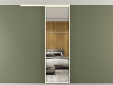 Перегородка Формато вдоль стены на потолок 1 створка