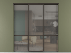 Перегородка Formato внутри проёма 3 створки