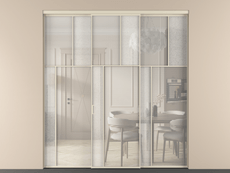 Перегородка Мозаик внутри проёма 3 створки