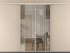 Перегородка Mosaic вдоль стены 2 створки