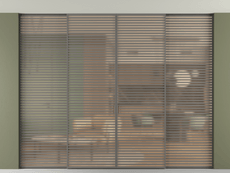 Перегородка Формато внутри проёма скрытое крепление в потолок 4 створки