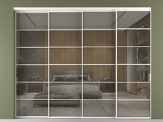 Перегородка Formato внутри проёма 4 створки с синхронным механизмом