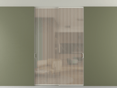 Перегородка Формато внутри проёма скрытое крепление в потолок 2 створки