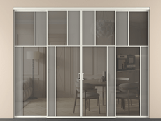 Перегородка Мозаик внутри проёма 4 створки