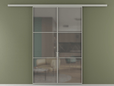 Перегородка Formato вдоль стены 2 створки