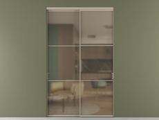 Перегородка Formato внутри проёма 2 створки