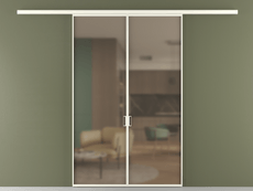 Перегородка Formato вдоль стены 2 створки